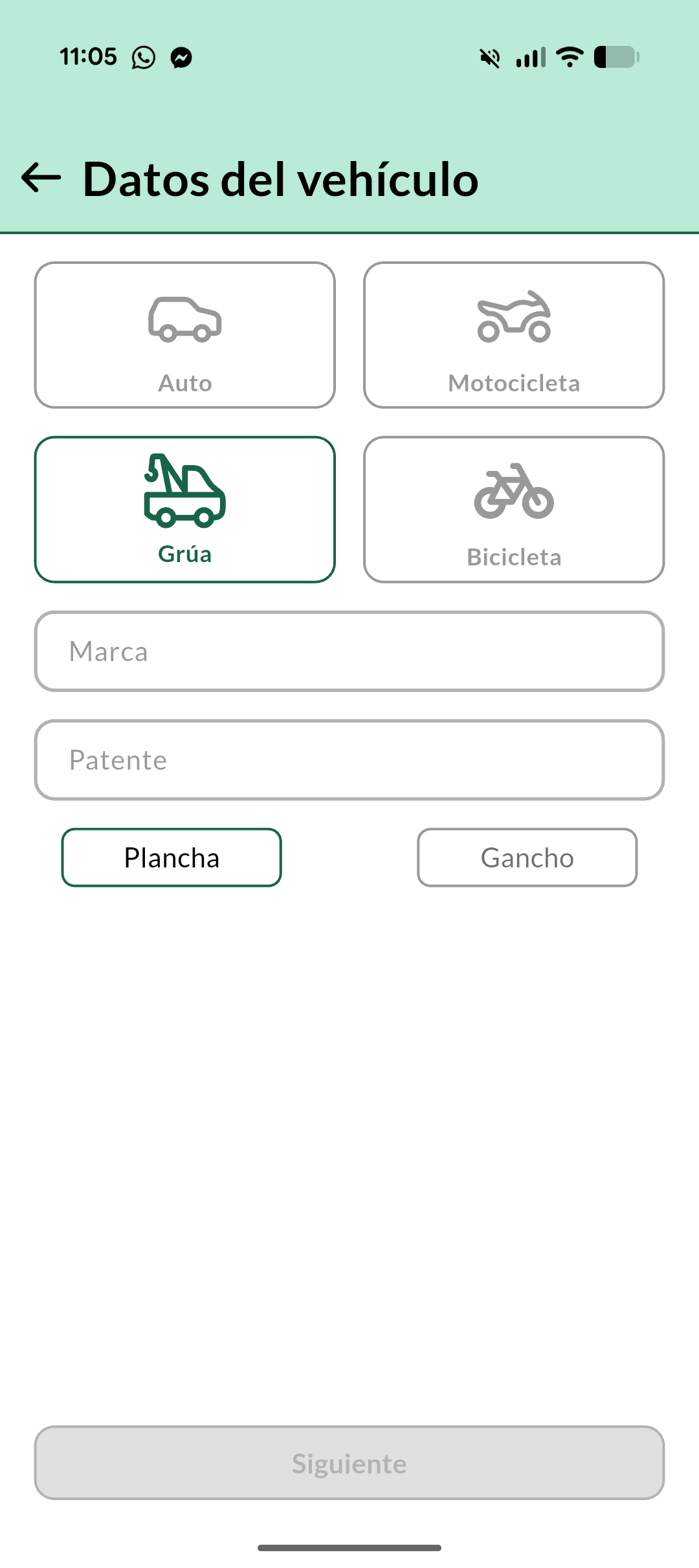 Paso 6 - Cargá los datos de tu vehículo
